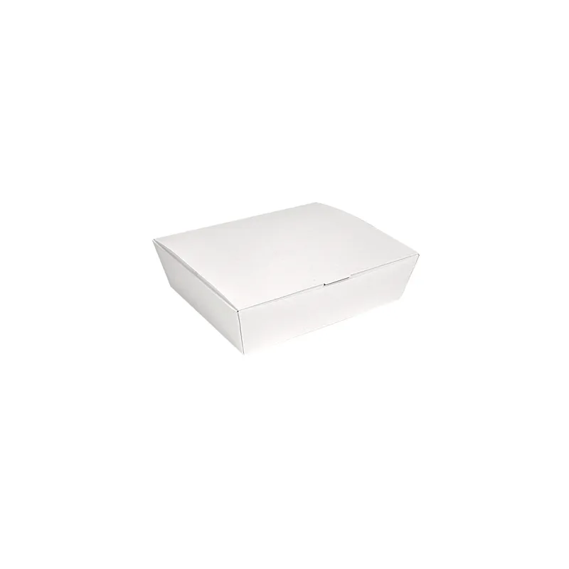BOÎTES REPAS COUVERCLES THEPACK 1500 ML 21x18x5,5 CM BLANC CARTON NANO-MICRO + ALUMINIUM (360 UNITÉ)